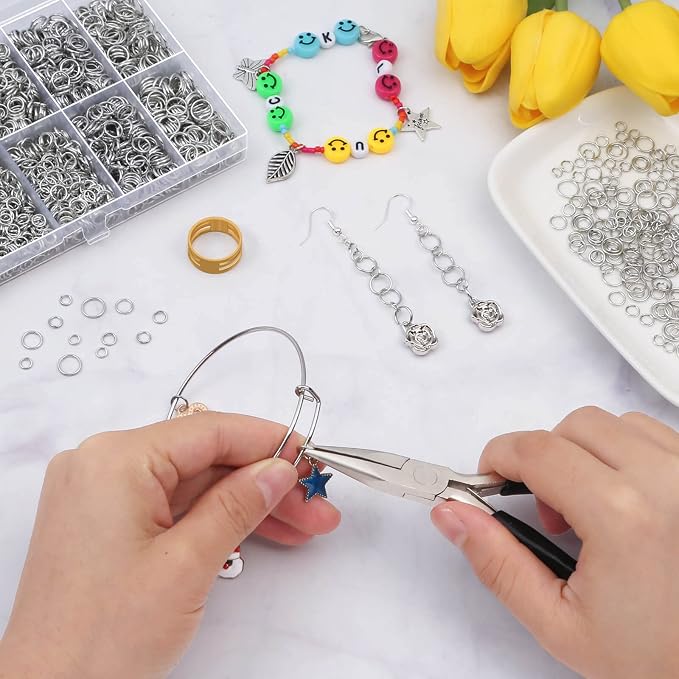 PAXCOO 4600Pcs Silver Jump Rings - Image 7