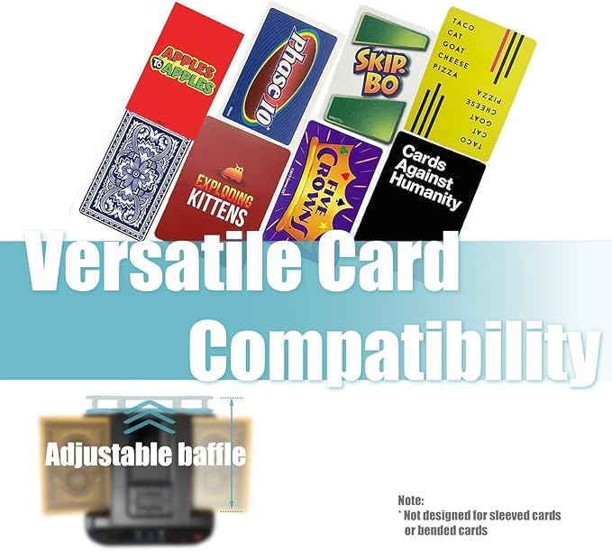 2025 New Smart 2-in-1 Automatic Card Shuffler and Dealer,Programmable Card Dealer,Card Shuffler 2 Deck,360° Rotation,Ultra Quiet,Rechargeable,Support 12 Players (Black Pro+8 remotes)