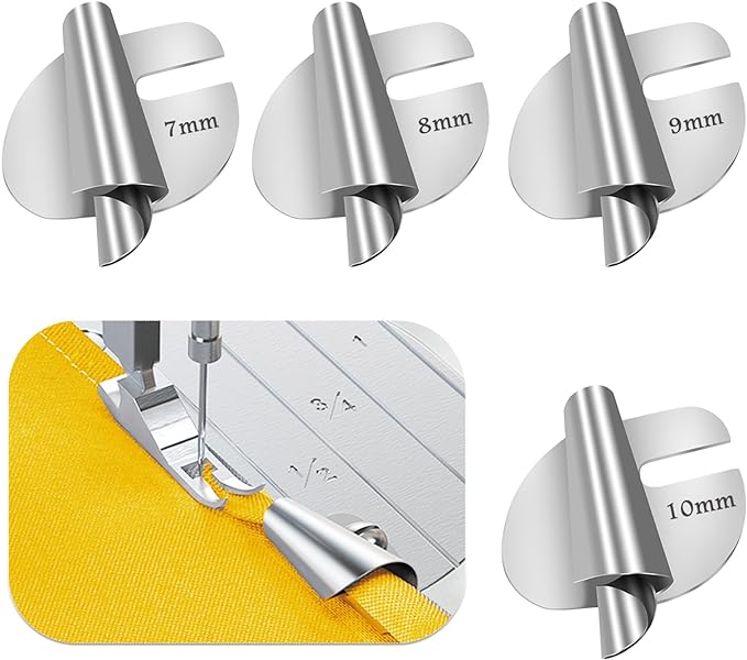TIGARI Rolled Hem Presser Foot, Sewing Rolled Hemmer Foot, 7/8/9/10mm Size by TIGARI