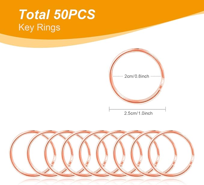 100PCS Swivel Snap Hooks with Key Rings, Premium Metal Swivel Lobster Claw - Image 3