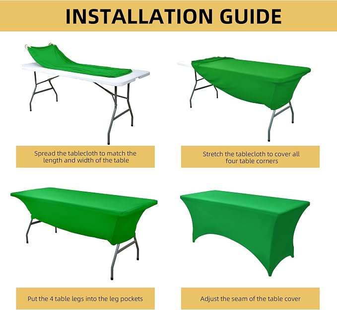 6-Pack 6ft Spandex Table Covers - Image 5