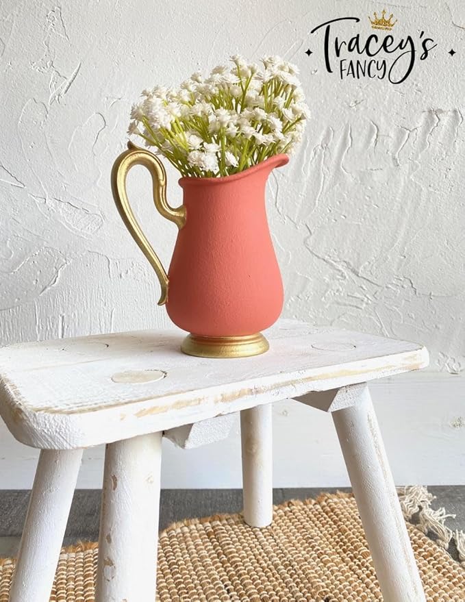 Dixie Belle Paint Company Chalk Finish Furniture Paint - Cottage Door (8oz) - Matte Dusty Coral Chic Chalk Mineral DIY Furniture Paint