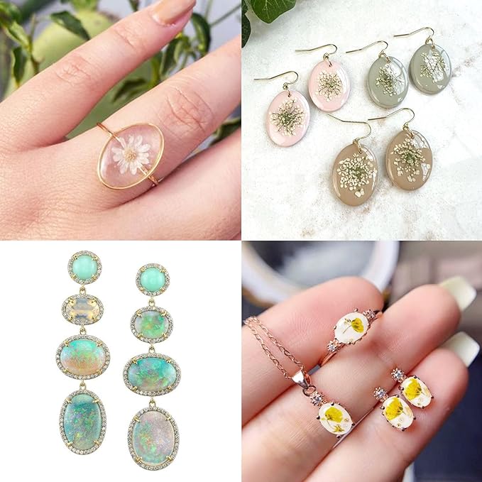 FUNSHOWCASE Oval Cabochon Resin Epoxy Silicone Mold