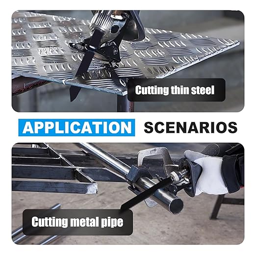 1 Pack 9 inch Reciprocating Saw Blades Set，8 TPI High Carbon Saw Blades for Metal ，Saw Blades with Organizer Case (1, 8T/9inch)