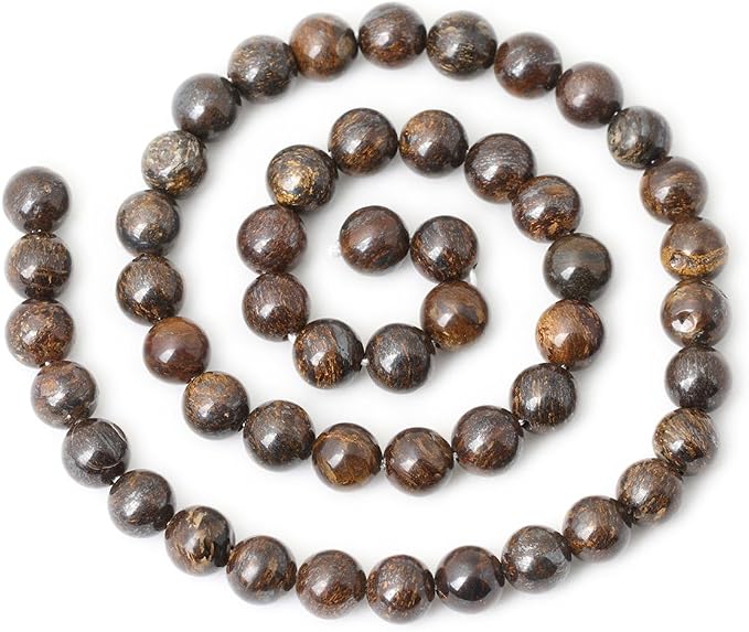 45PCS 8mm Natural Bronzite Gemstone Round Loose Beads - Image 2
