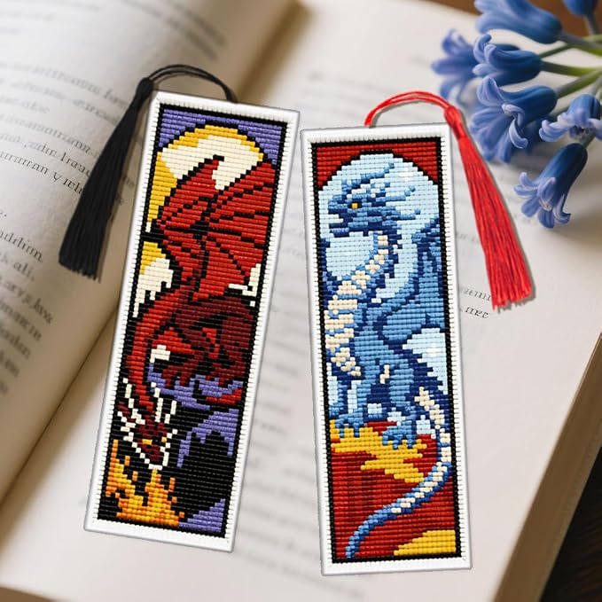 ACRNIGHEET 6PCS Cross Stitch Bookmark Kit - Image 6