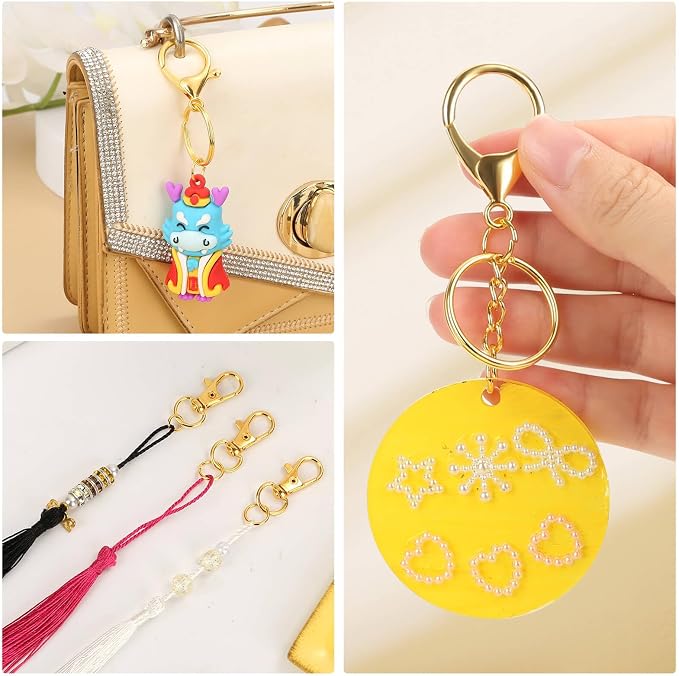 PAXCOO 300PCS Keychain Making Kit, Keychain Craft Supplies Including Key Chain - Image 7