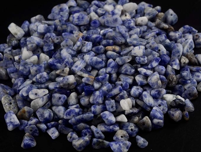 Natural Chip Stone Beads Blue Sodalite 5-8mm About 400 Pieces Irregular - Image 2