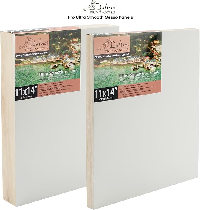 DaVinci Wood Panel Pro Ultra Smooth Gesso Panels 3/4 inch Panel 6x8 inch - Image 4