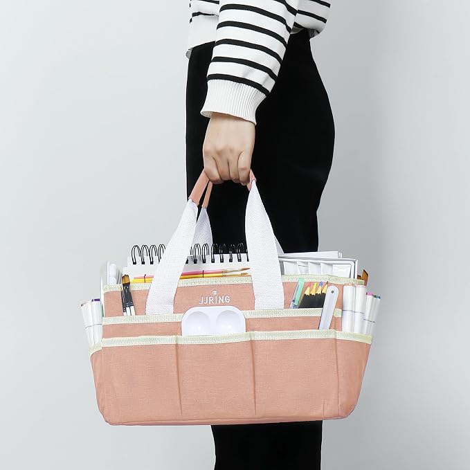 JJRING Craft Organizer Tote Bag, Art Storage Caddy - Image 6