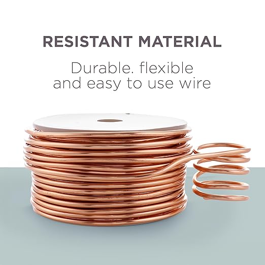 UTILE Bonsai Wire - Armature Aluminum Wire 100 ft 18 Gauge 1.2 mm Bonsai Training Wire, Tree Kit, Plant, Sculpting, Crafts, Bendable, Gardening, Beading and Jewelry Making (Copper, Brown)