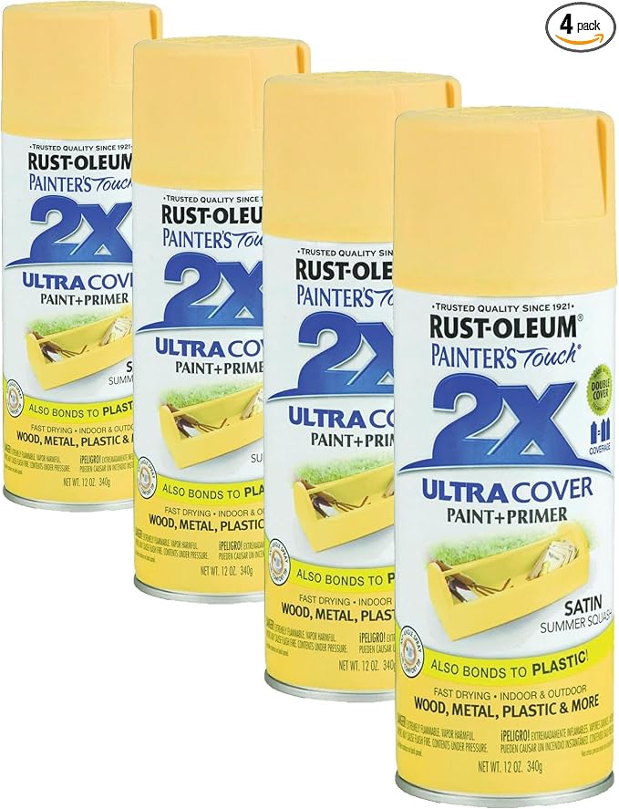 Rust-Oleum 334079 Painter's Touch 2X Ultra Cover Spray Paint, 12 oz, Satin by Rust-Oleum
