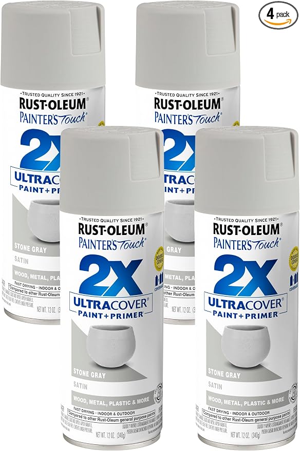 Rust-Oleum 334086 Painter's Touch 2X Ultra Cover Spray Paint, 12 oz, Satin by Rust-Oleum