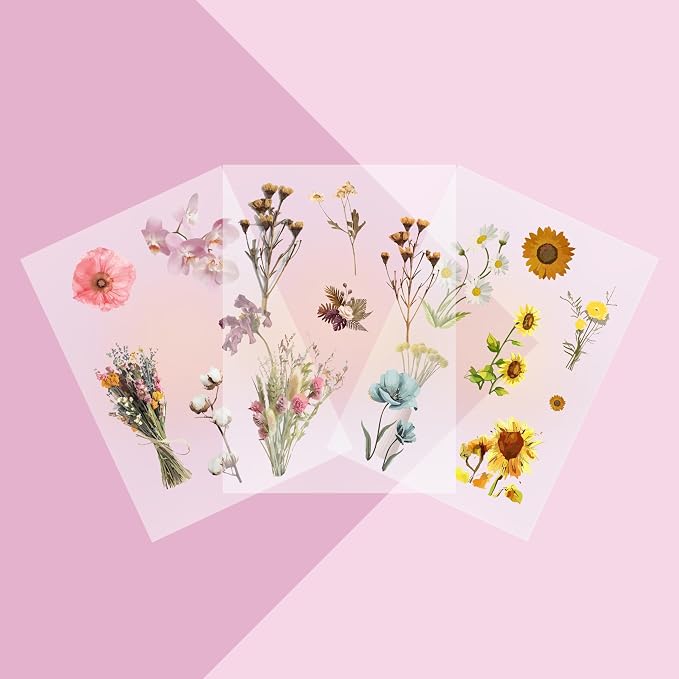 BulbaCraft Transparent Flower and Butterfly Stickers - Image 6