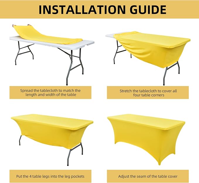 10-Pack 6ft Spandex Table Covers - Image 5