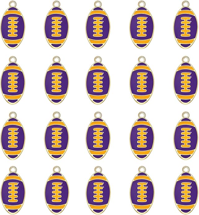 20PCS Sports Charms Enamel Basketball Baseball Pendant Charms - Image 6