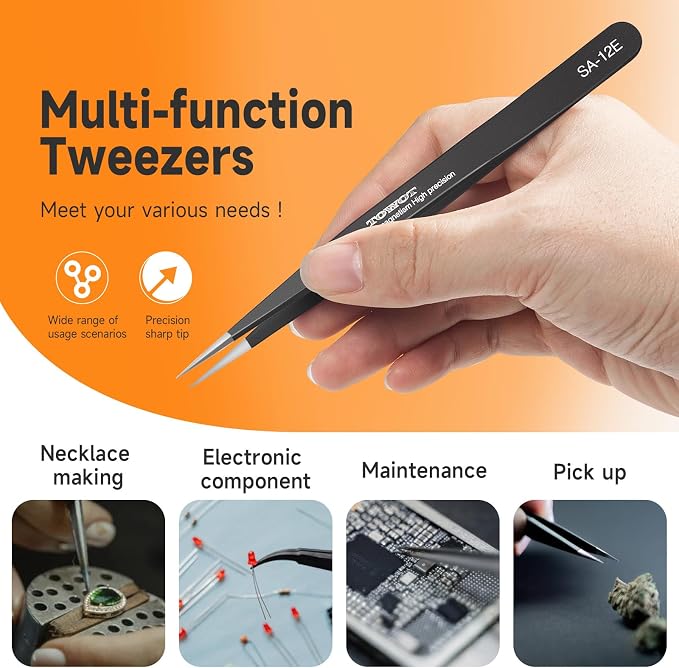 TOWOT Precision Tweezers, Pointed Tweezers - Image 6