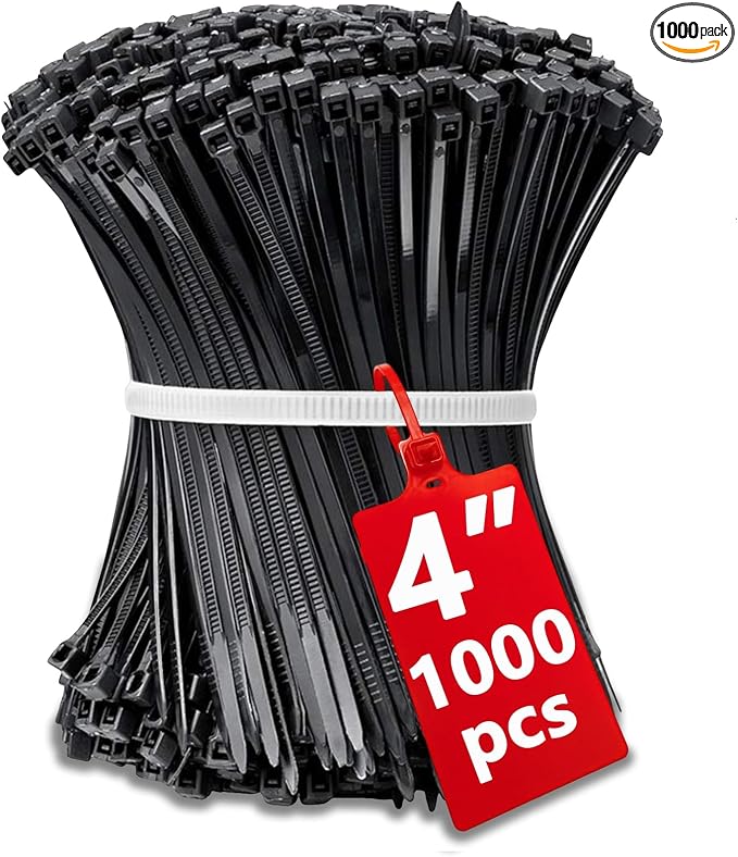 Small Black Zip Ties 4 Inch by ProfessionalinZipTies