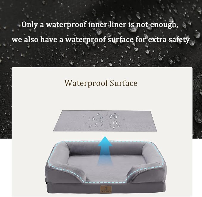 Bedfolks Orthopedic Dog Bed XXL, Waterproof Dog Sofa Bed - Image 3