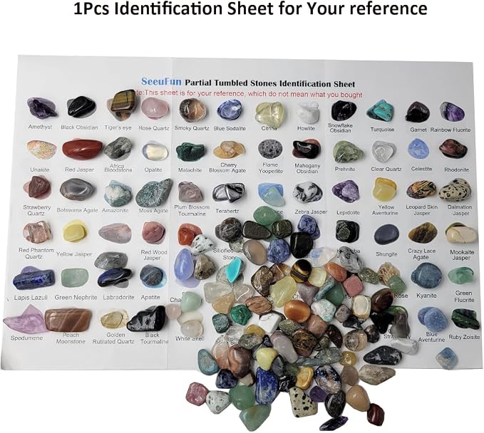 800Pcs+ Gemstones and Crystals Set, 30Kinds+ Bulk Rocks and Minerals Science Kit - Image 5