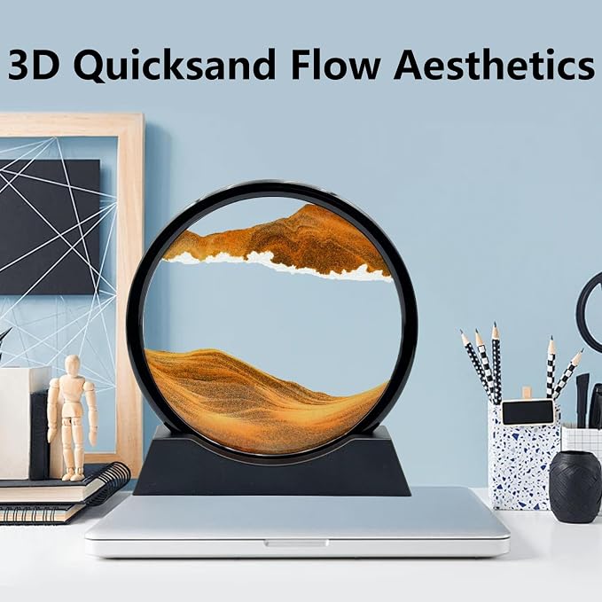Moving Sand Art Liquid Motion, 3D Deep Sea Sandscape Color Quicksand Decor - Image 5