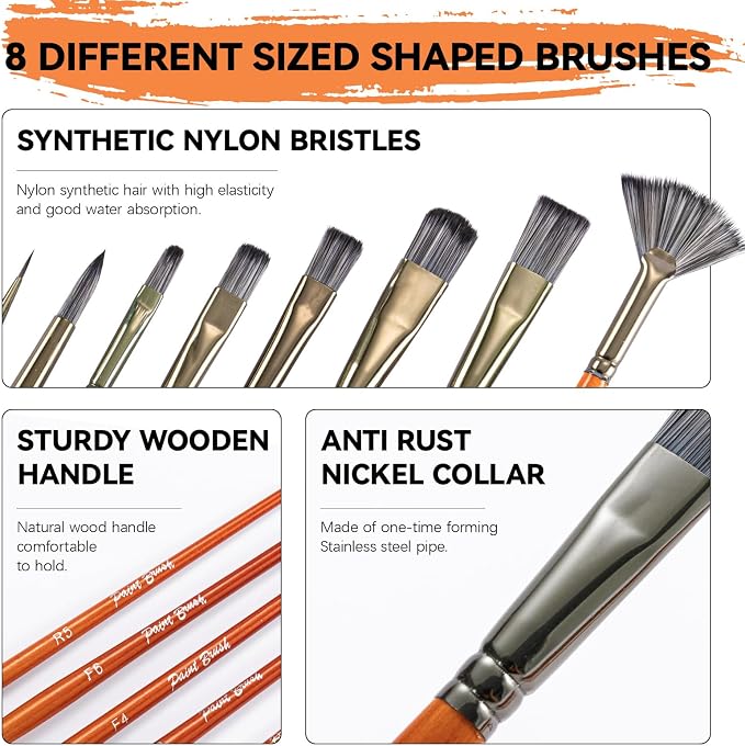 Inburit Art Acrylic Paint Set for Adults & Kids - Image 8