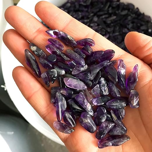 1 Lb Decorative Crystal Pebbles Irregular Shaped Amethyst Stones Small Tumbled - Image 6