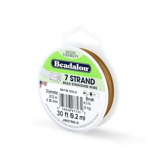 Beadalon 7-Strand Stainless Steel Beading Wire, Flexible & Durable Wire by Beadalon