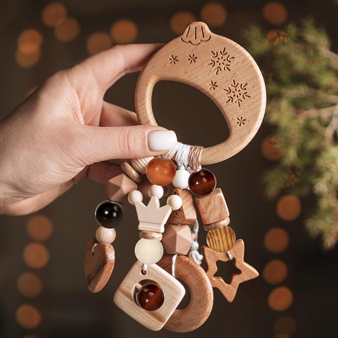 Whaline 240 Pcs Natural Wood Beads Rustic Color Round Wooden Bead Farmhouse - Image 6
