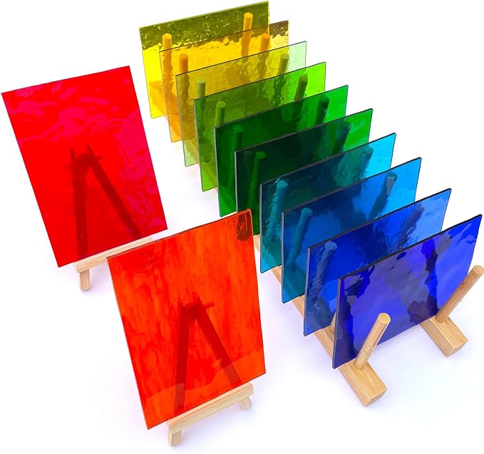 LITMIND 12 Sheets Transparent Texture Stained Glass Variety Pack, 6 x 4 Inch - Image 5