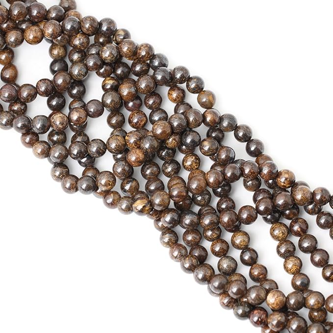 45PCS 8mm Natural Bronzite Gemstone Round Loose Beads - Image 4