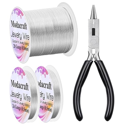 3Rolls 20/24 Gauge Silver Wire by Modacraft