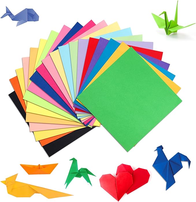 Granhoolm 300 Sheets Origami Paper, 20 Colors Origami Paper 5x5 inch,Double Sided Color Oragami Papers for Paper Artists,Craft Enthusiasts,Kids DIY School Arts Crafts