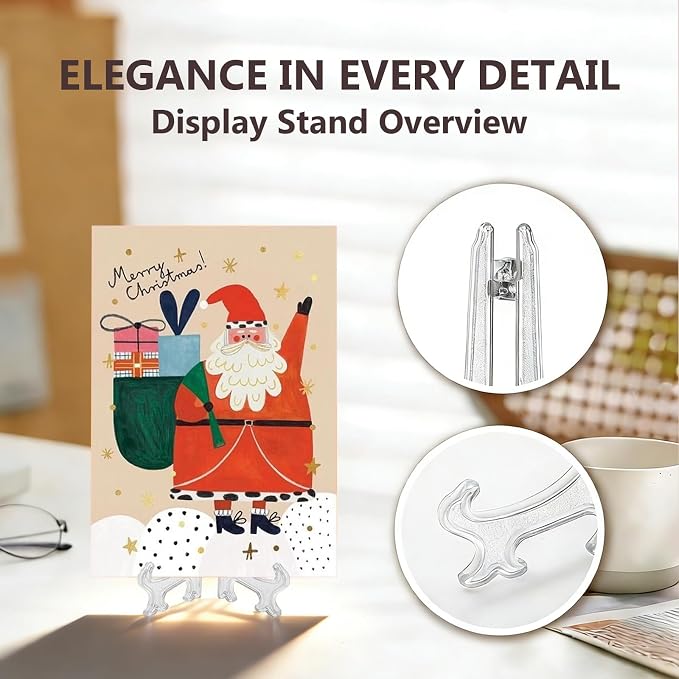Artliving 6 Inch Acrylic Card Display Stands, Small Plastic Easels and - Image 4