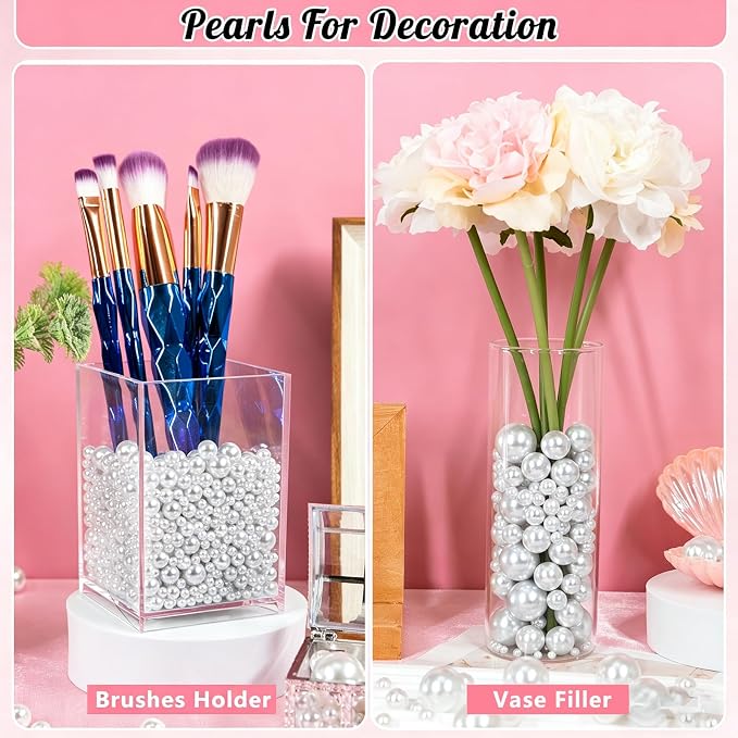 80PCS 20mm Pearls for Crafting, Artificial Pearl Beads for Vase Filler - Image 4