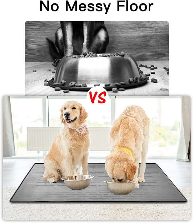 39.4"x29.5" Largest Pet Food Mat, Silicone Dog Mats - Image 5