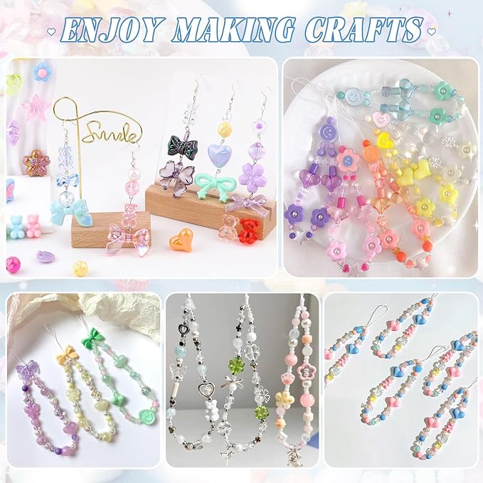 500-550PCS TINKRSTUFF Assorted 8 Mixed Colors Acrylic Beads - Image 5