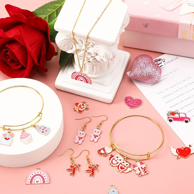 MARFOREVER 40 Pcs/20 Pairs Valentines Charms - Image 2