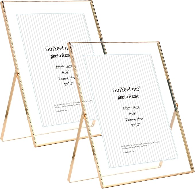 Gold 8x10'' Floating Frame Set of 2, by GorYeeFine