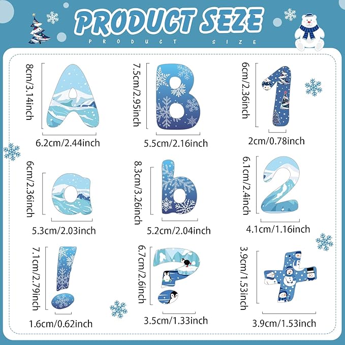 221 Pcs Classroom Bulletin Board Letters Colorful Alphabet Cutouts Number and Punctuation Symbol Combo Letter Cutouts for Wall Chalkboard Poster Board Decor (Blue Round)