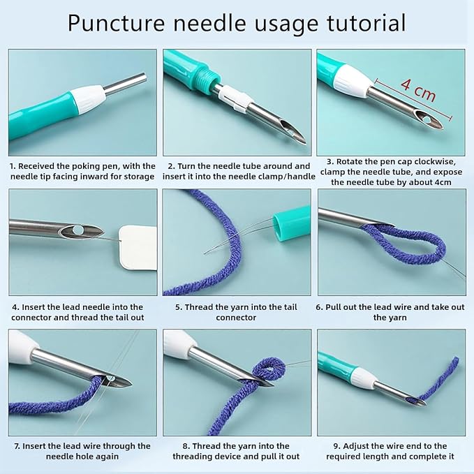 Generic Punch Needle Kit for Beginners, Sika Deer and Grass Embroidery Set - Image 3