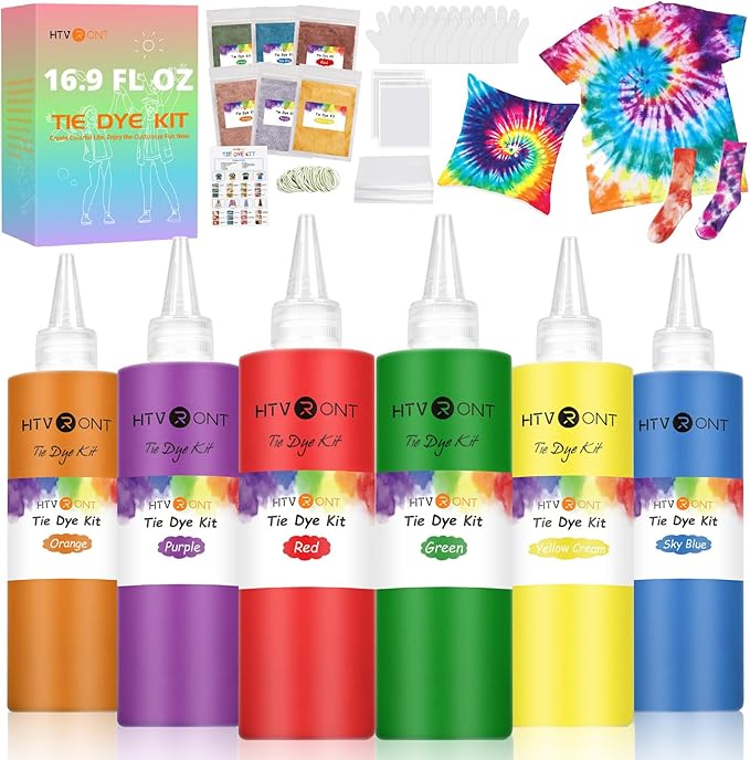HTVRONT Large Tie Dye Kit for Large Groups by HTVRONT