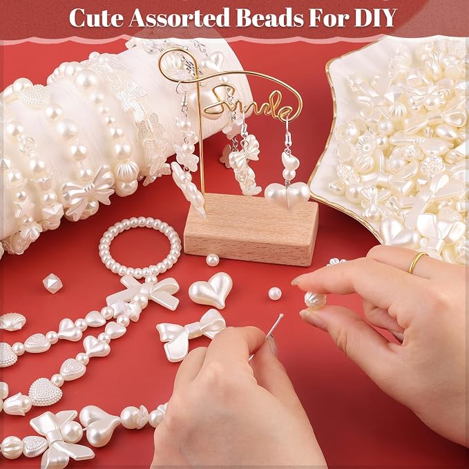 270-320PCS TINKRSTUFF Assorted Mix ABS Imitation Pearl Beads - Image 3