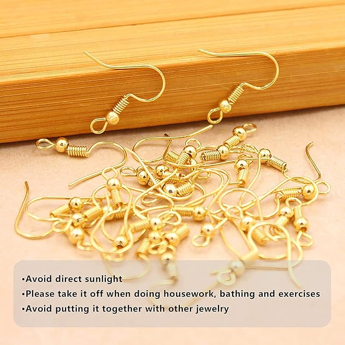 Hypoallergenic Earring Hooks 800 PCS/125 Pairs, Jump Rings, Ear Wires Fish Hooks - Image 6