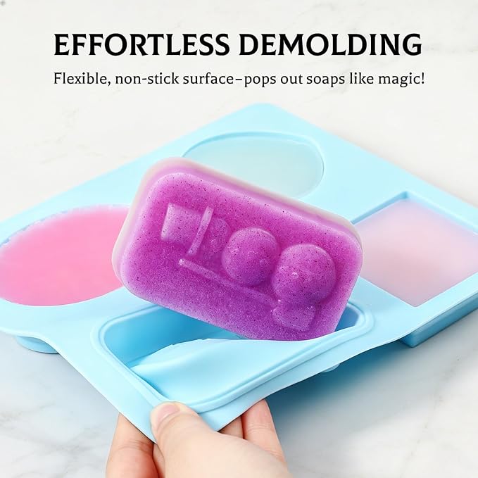 SJ Silicone Soap Molds 2 Packs, 3D Flower Silicone Molds - Image 3