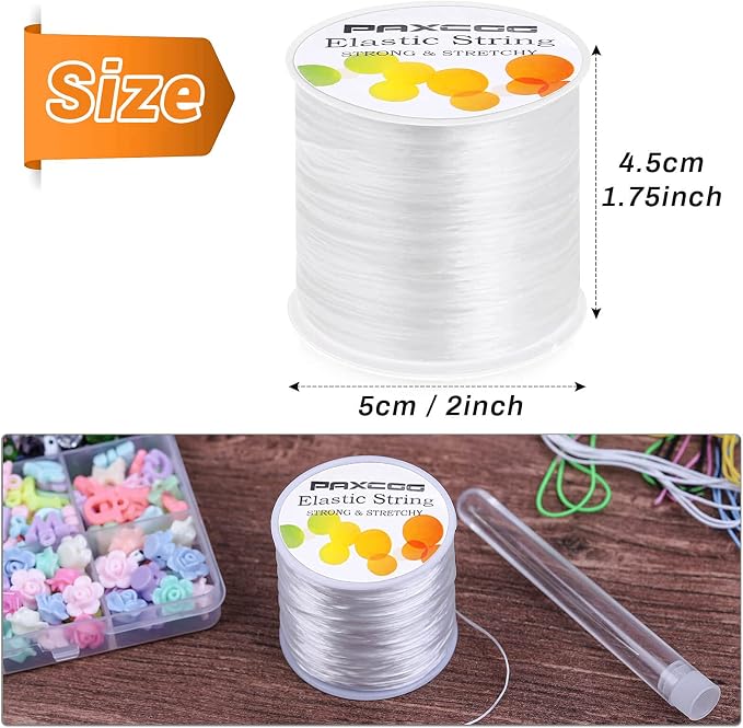 Paxcoo Elastic Bracelet String Cord Stretch Bead Cord - Image 3