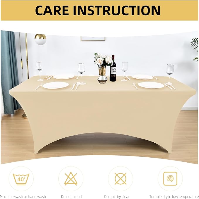 2-Pack 6ft Spandex Table Covers - Image 6