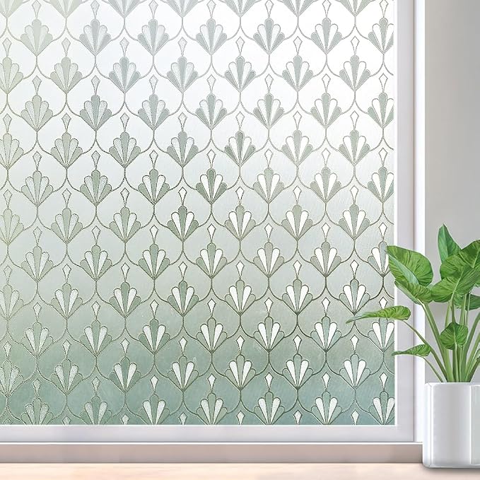 rabbitgoo Privacy Window Film Frosted Glass, 17.5" x 157.4" | Sun Blocking Non by rabbitgoo