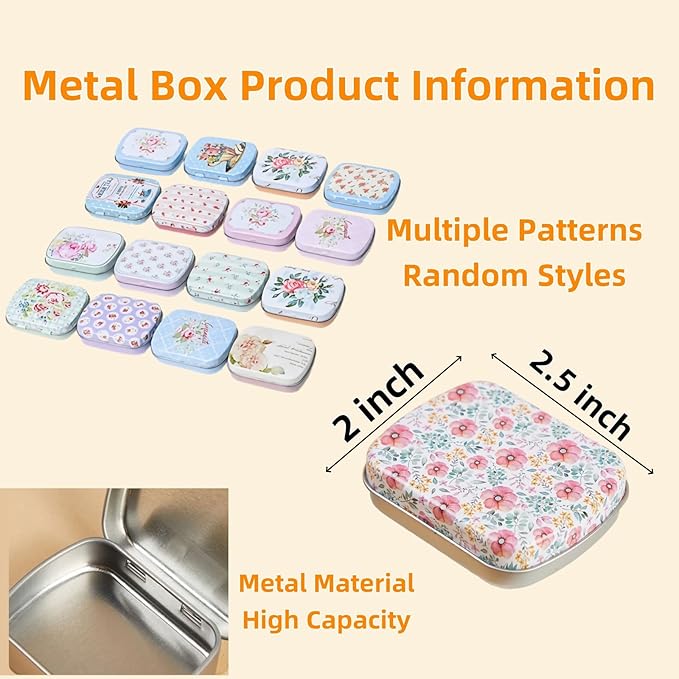 Hilsayum Flower Shape Metal Stitch Markers,50Pcs Colorful Stitch Markers with Storage Box