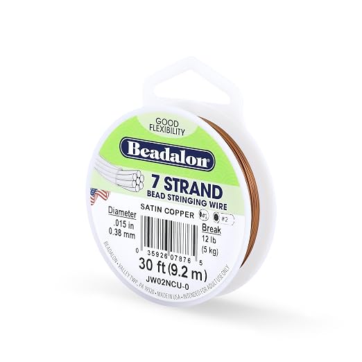 Beadalon 7-Strand Stainless Steel Beading Wire, Flexible & Durable Wire by Beadalon